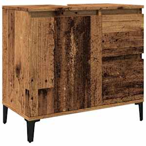 Skříňka pod umyvadlo old wood 65 x 33 x 60 cm kompozitní dřevo - obrázek 2