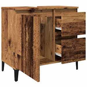 Skříňka pod umyvadlo old wood 65 x 33 x 60 cm kompozitní dřevo - obrázek 5