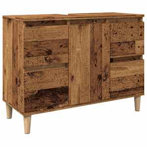 Skříňka pod umyvadlo old wood 80 x 33 x 60 cm kompozitní dřevo - obrázek 2