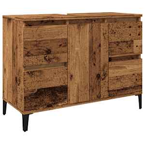 Skříňka pod umyvadlo old wood 80 x 33 x 60 cm kompozitní dřevo - obrázek 2