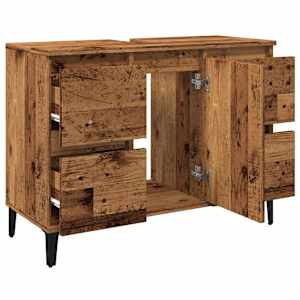 Skříňka pod umyvadlo old wood 80 x 33 x 60 cm kompozitní dřevo - obrázek 5