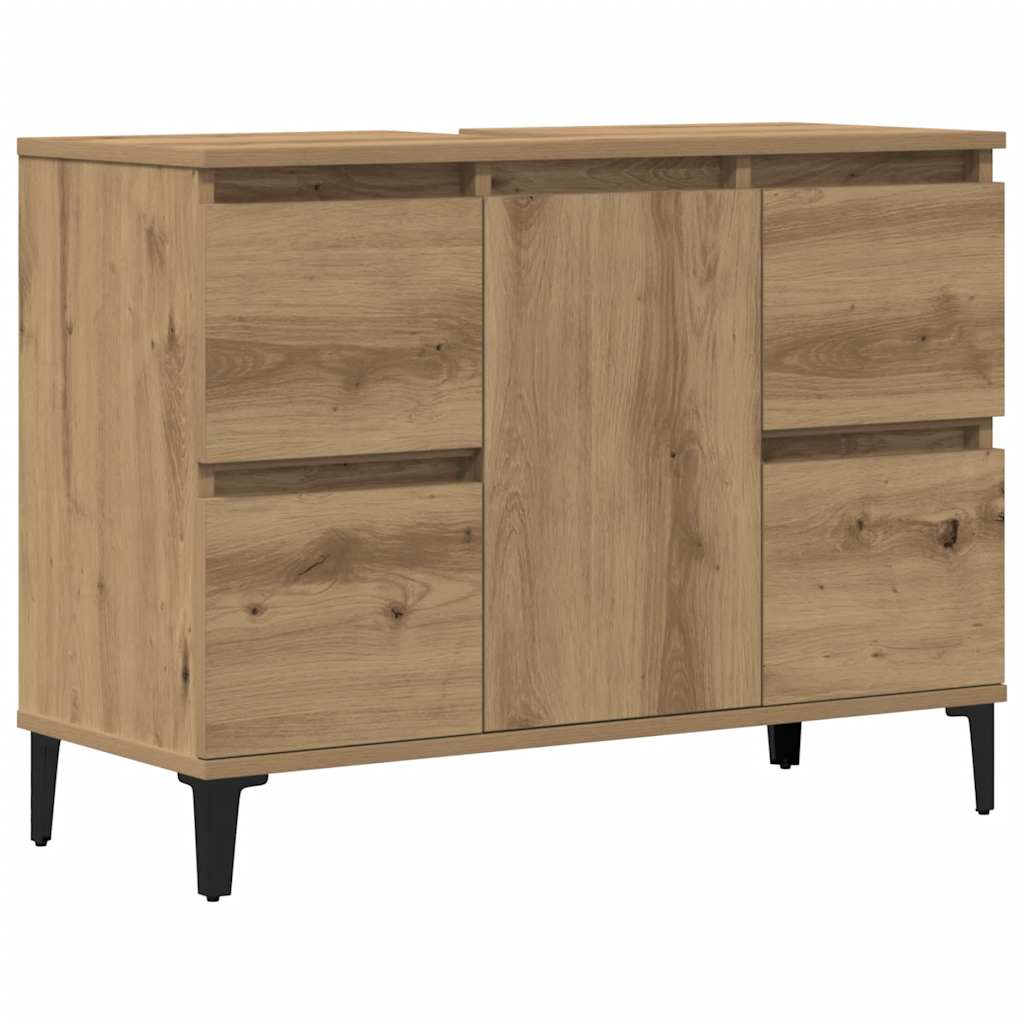 vidaXL Skříňka pod umyvadlo dub artisan 80x33x60 cm kompozitní dřevo