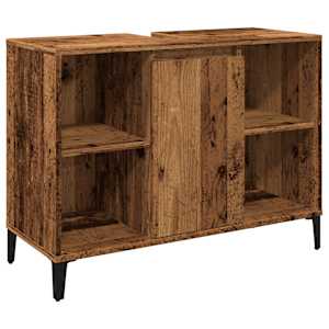 Skříňka pod umyvadlo old wood 80 x 33 x 60 cm kompozitní dřevo - obrázek 2