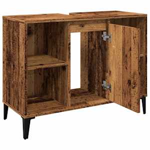 Skříňka pod umyvadlo old wood 80 x 33 x 60 cm kompozitní dřevo - obrázek 6