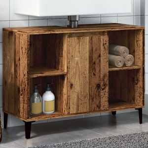 Skříňka pod umyvadlo old wood 80 x 33 x 60 cm kompozitní dřevo - obrázek 1