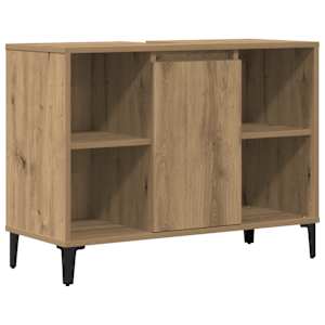Skříňka pod umyvadlo dub artisan 80x33x60 cm kompozitní dřevo - obrázek 2
