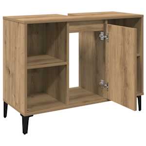 Skříňka pod umyvadlo dub artisan 80x33x60 cm kompozitní dřevo - obrázek 6