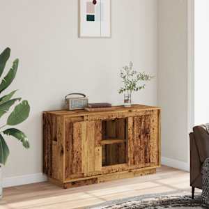 Příborník old wood 102 x 35 x 60 cm kompozitní dřevo - obrázek 1