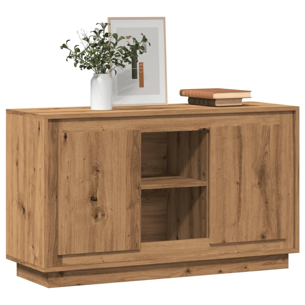 vidaXL Dressoir 102x35x60 cm bewerkt hout artisanaal eikenkleurig