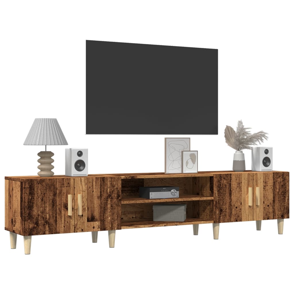 vidaXL Tv-meubel 180x31,5x40 cm bewerkt hout oud houtkleurig