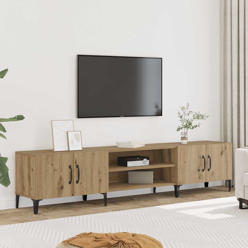 vidaXL Dulap TV, stejar artizanal, 180x31,5x40 cm, lemn prelucrat