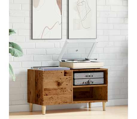 vidaXL Armoire &agrave; disques vieux bois 84,5x38x48 cm bois d'ing&eacute;nierie