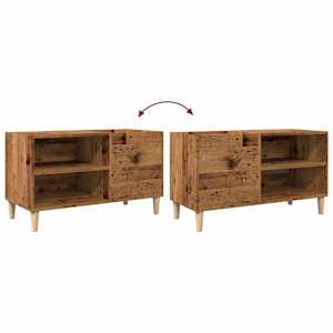 Skříňka na LP desky old wood 84,5 x 38 x 48 cm kompozitní dřevo - obrázek 7