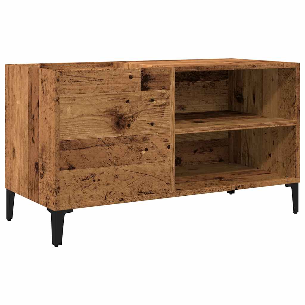 VidaXL Platenkast 84, 5x38x48 Cm Bewerkt Hout Oud Houtkleurig