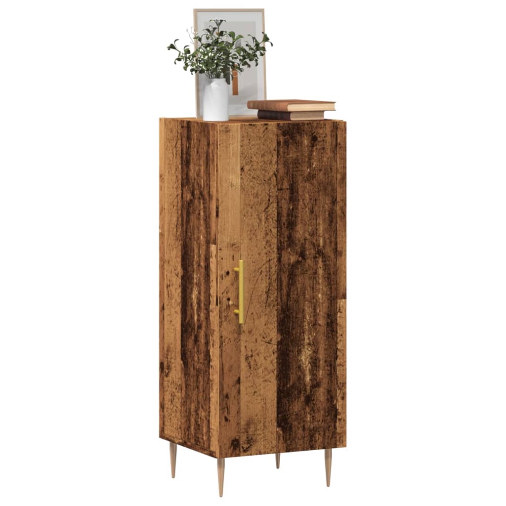 vidaXL Dressoir 34,5x34x90 cm bewerkt hout oud houtkleurig afbeelding
