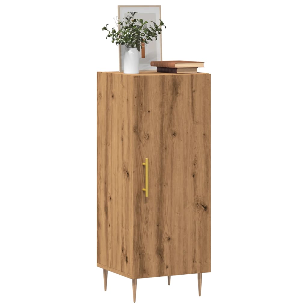 vidaXL Dressoir 34,5x34x90 cm bewerkt hout artisanaal eikenkleurig