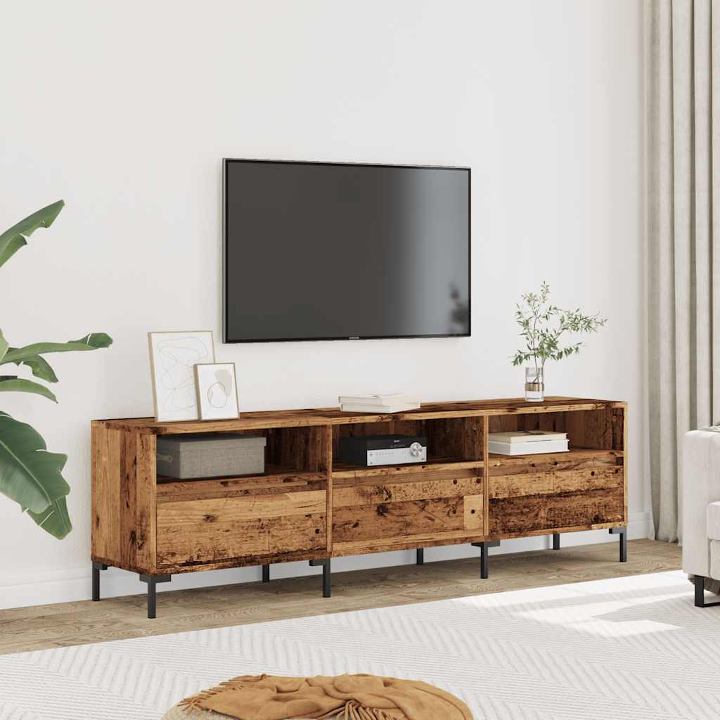 vidaXL Tv-meubel 150x30x44,5 cm bewerkt hout oud houtkleurig