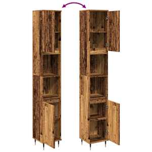 Koupelnová skříňka old wood 30 x 30 x 190 cm kompozitní dřevo - obrázek 8