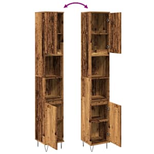 Koupelnová skříňka old wood 30 x 30 x 190 cm kompozitní dřevo - obrázek 8