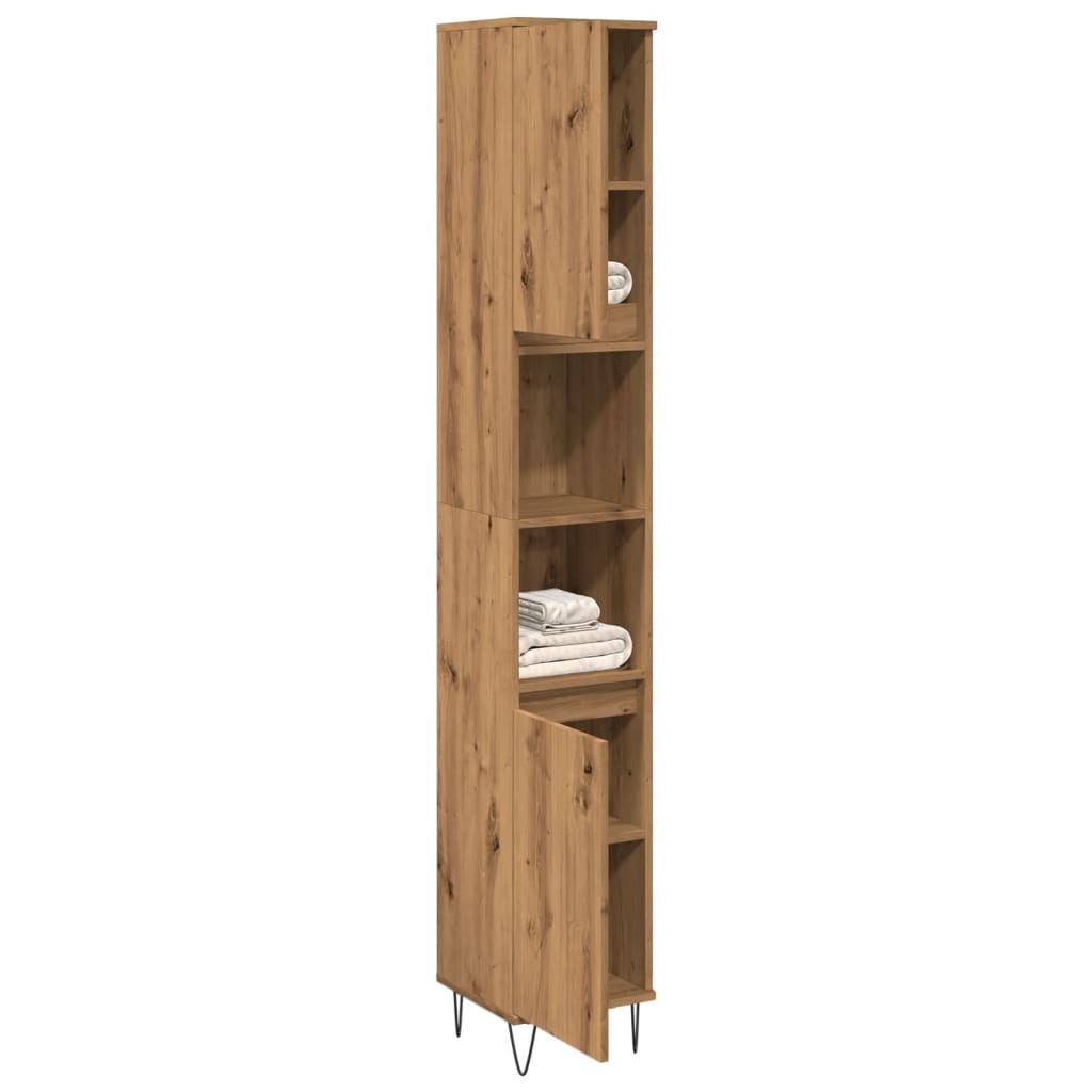 vidaXL Badschrank Artisan-Eiche 30x30x190 cm Holzwerkstoff