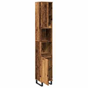 Koupelnová skříňka old wood 30 x 30 x 190 cm kompozitní dřevo - obrázek 7