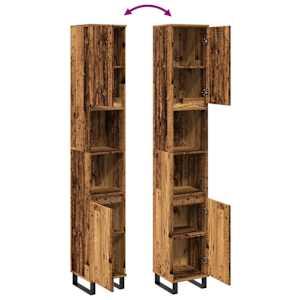 Koupelnová skříňka old wood 30 x 30 x 190 cm kompozitní dřevo - obrázek 8