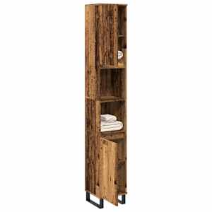 Kopalniška omarica starinski les 30x30x190 cm inženirski les