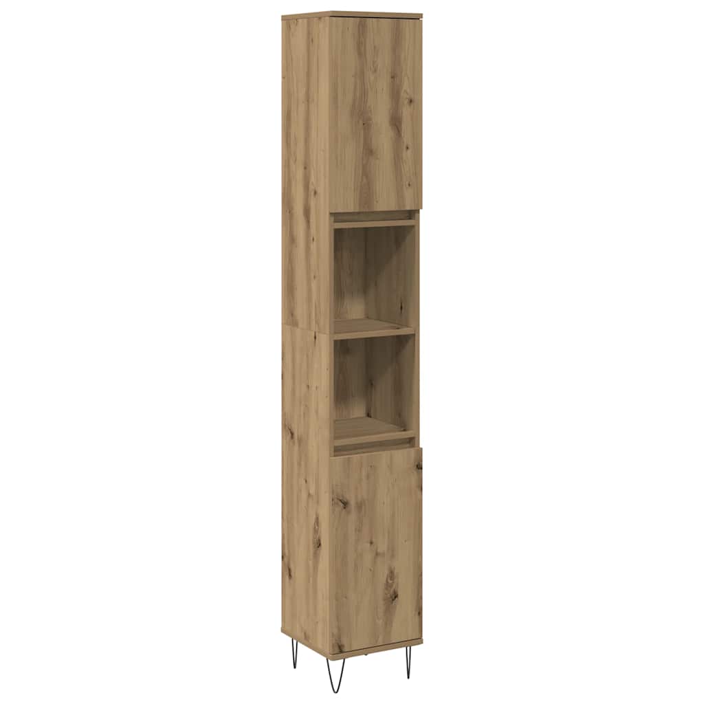 vidaXL Koupelnová skříňka dub artisan 30x30x190 cm kompozitní dřevo