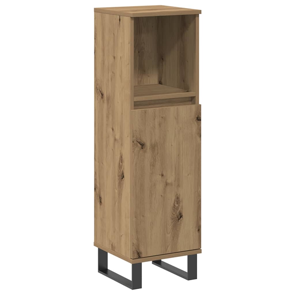 vidaXL Koupelnová skříňka dub artisan 30x30x100 cm kompozitní dřevo