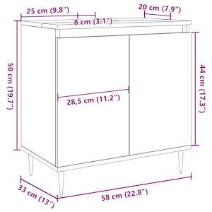 Koupelnová skříňka old wood 58 x 33 x 60 cm kompozitní dřevo - obrázek 11