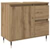 vidaXL vannitoakapp Artisan tamm 65x33x60 cm ehituspuit