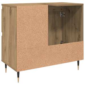 Koupelnová skříňka dub artisan 65 x 33 x 60 cm kompozitní dřevo - obrázek 6