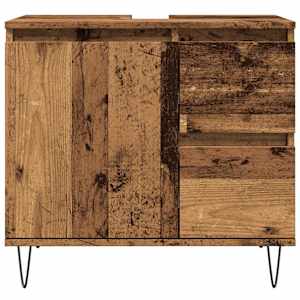Koupelnová skříňka pod umyvadlo old wood 65x33x60 cm kompozit - obrázek 4