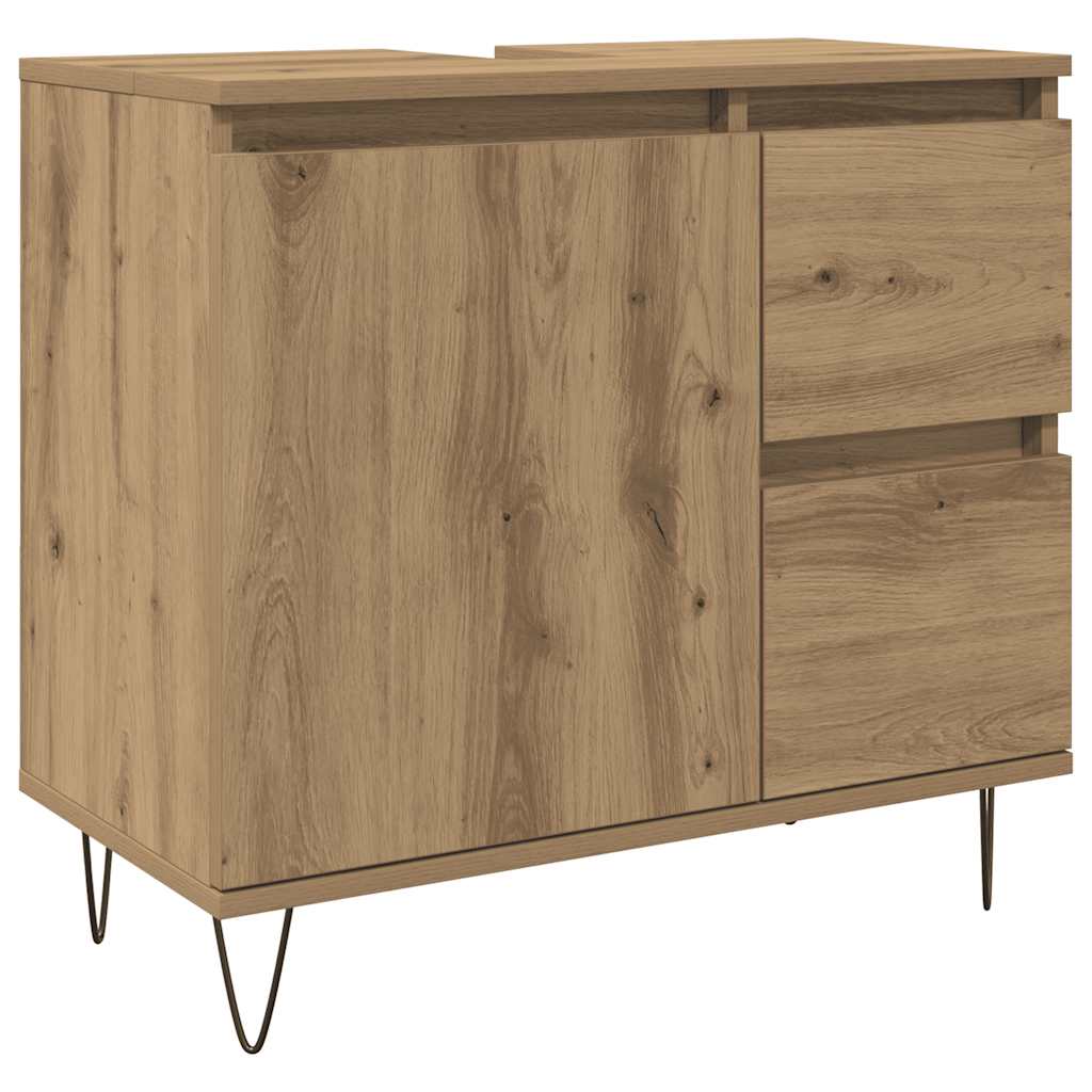 vidaXL Koupelnová skříňka pod umyvadlo dub artisan 65x33x60cm kompozit