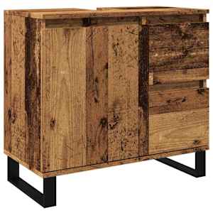 Koupelnová skříňka pod umyvadlo old wood 65x33x60 cm kompozit - obrázek 2