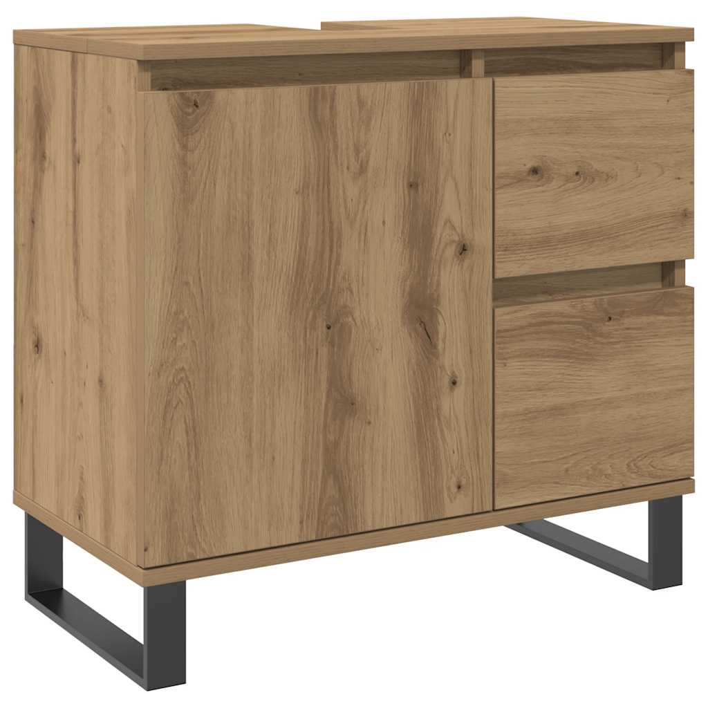 vidaXL Koupelnová skříňka pod umyvadlo dub artisan 65x33x60cm kompozit