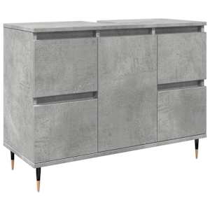 Koupelnová skříňka betonově šedá 80x33x60 cm kompozitní dřevo - obrázek 2