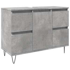 Koupelnová skříňka betonově šedá 80x33x60 cm kompozitní dřevo - obrázek 2