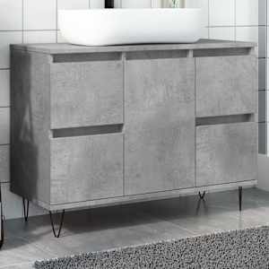Koupelnová skříňka betonově šedá 80x33x60 cm kompozitní dřevo - obrázek 1