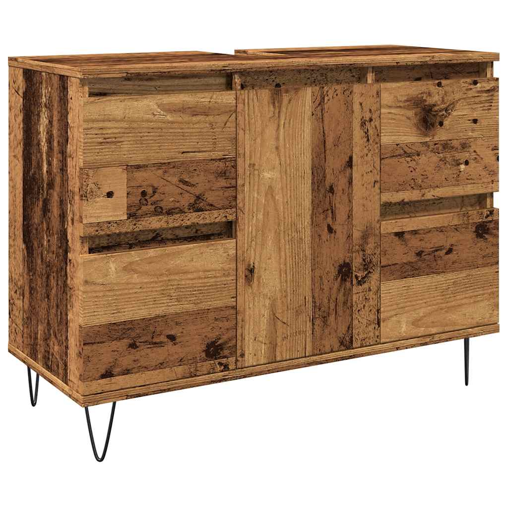 vidaXL Koupelnová skříňka old wood 80 x 33 x 60 cm kompozitní dřevo