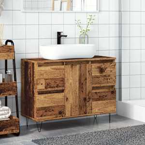 Koupelnová skříňka old wood 80 x 33 x 60 cm kompozitní dřevo - obrázek 3