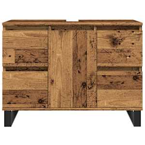 Koupelnová skříňka pod umyvadlo old wood 80x33x60 cm kompozit - obrázek 4