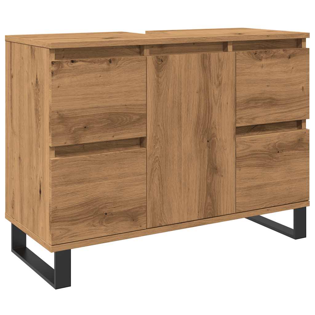 vidaXL Koupelnová skříňka pod umyvadlo dub artisan 80x33x60cm kompozit