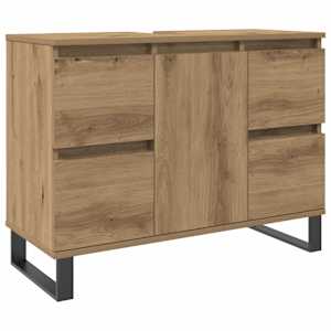 Koupelnová skříňka pod umyvadlo dub artisan 80x33x60cm kompozit - obrázek 2
