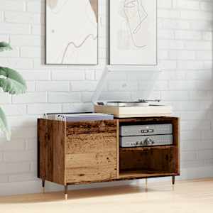 Skříňka na LP desky old wood 84,5 x 38 x 48 cm kompozitní dřevo - obrázek 3