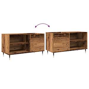 Skříňka na LP desky old wood 84,5 x 38 x 48 cm kompozitní dřevo - obrázek 7