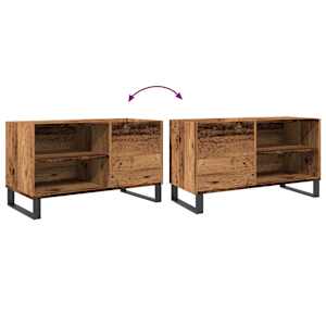Skříňka na LP desky old wood 84,5 x 38 x 48 cm kompozitní dřevo - obrázek 7