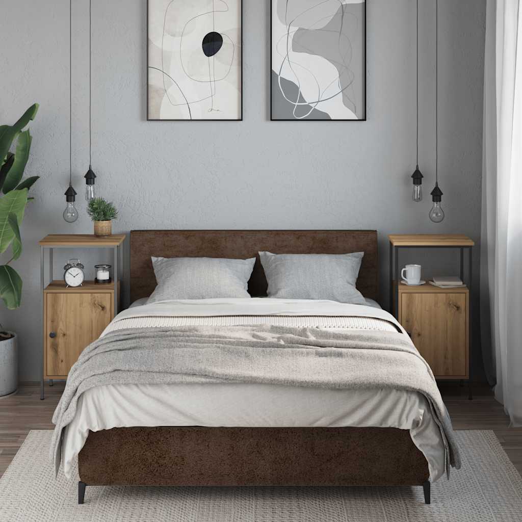 Thumbnail - vidaXL Nachttische 2 Stk. Artisan-Eiche 41x31x80 cm Holzwerkstoff