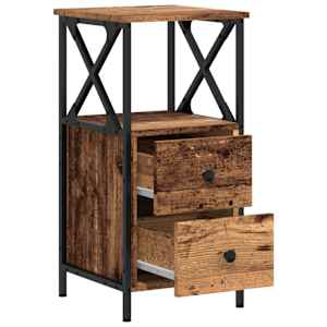 Noční stolky 2 ks old wood 34 x 35,5 x 70 cm kompozitní dřevo - obrázek 8
