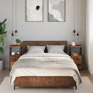 vidaXL &Kappa;&omicron;&mu;&omicron;&delta;ί&nu;&alpha; 2 &tau;&epsilon;&mu;ά&chi;&iota;&alpha; &Pi;&alpha;&lambda;&iota;ό &xi;ύ&lambda;&omicron; 34x35,5x70 cm &Kappa;&alpha;&tau;&alpha;&sigma;&kappa;&epsilon;&upsilon;&alpha;&sigma;&mu;έ&nu;&omicron; &xi;ύ&lambda;&omicron;